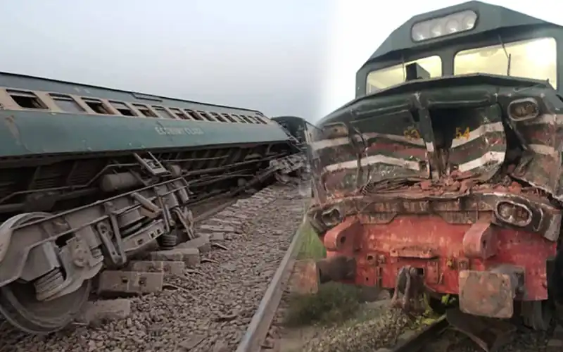 Shalimar Express Karachi to Lahore Collided with a Trailer