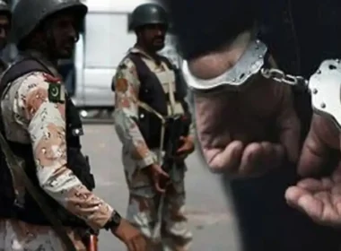 Karachi Rangers and police arrested suspect Musa Colony