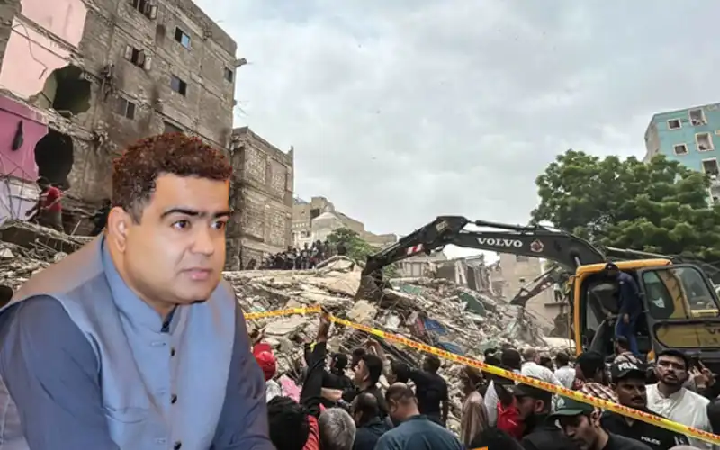 building collapse in Lyari