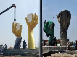 Model Covered After Public Backlash in Islamabad.