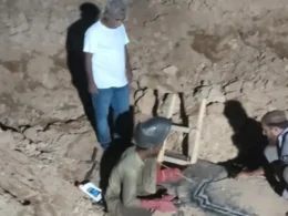 Repair work underway on main line which supplies water to Karachi