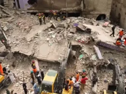 Six-story building collapsed in the Lyari