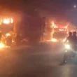 Cases registered against 80 people for setting dumpers on fire