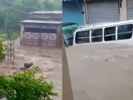 Cloudburst and landslide cause destruction in Swabi