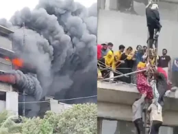 Fire breaks out at factory in Landhi industrial area of Karachi