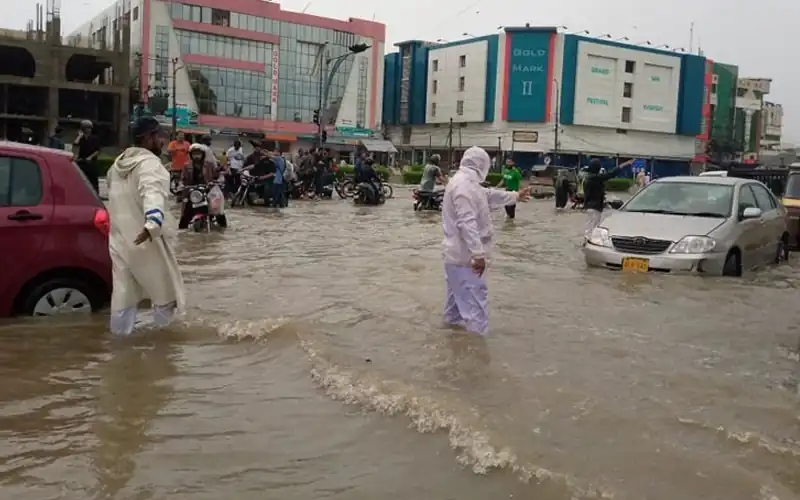 How much damage was caused by the recent rains in Karachi?