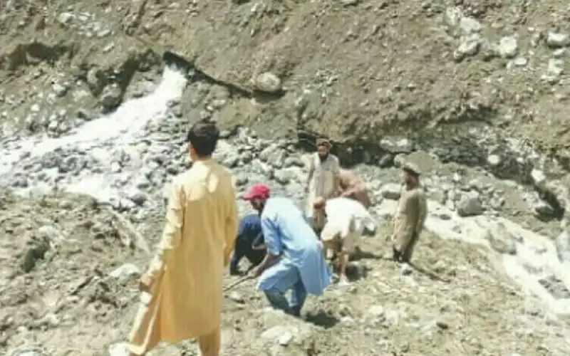 Volunteers died after buried under debris due to a landslide in Gilgit
