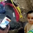 Incident of a child falling into a manhole near Nipa Chowrangi